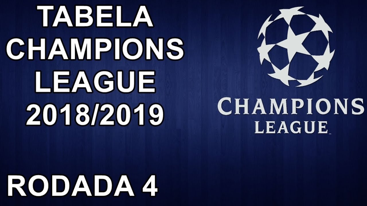 Tabela Da Liga Dos Campeoes Rodada 4 18 19 Youtube