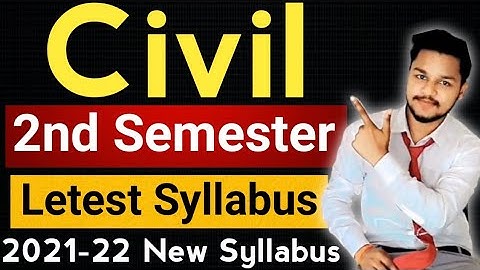 Polytechnic/Diploma 2nd Semester Syllabus Civil Engineering || Civil Engineering 2021-22 || BTEUP