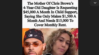 Chris browns baby mama need 45,000 a month for CHILD SUPPORT