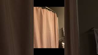 Beige Linen Shower Curtain | Boho Farmhouse Bathroom Decor | Cotton Fabric Shower Liner