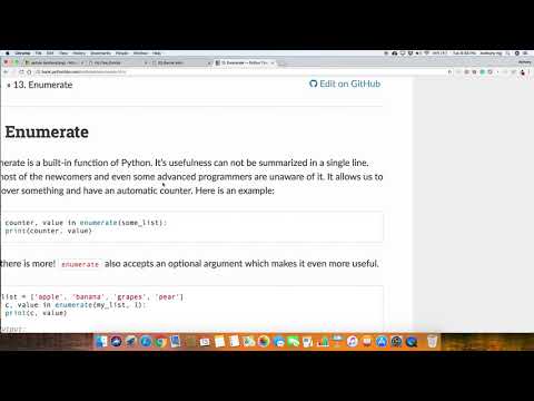 Range, enumerate and list