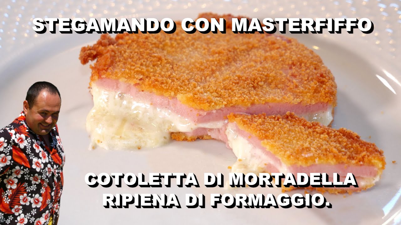 COTOLETTA DI MORTADELLA FARCITA DI FORMAGGIO tipica bolognese.