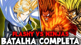 FLASHY FLASH VS FOGO DO INFERNO E VENTO DA TEMPESTADE BATALHA COMPLETA - ONE PUNCH MAN