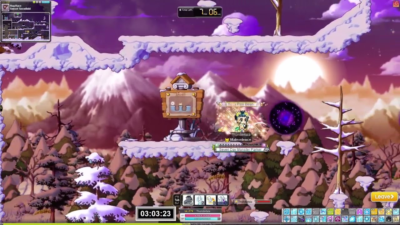 MapleStory [GMS] Flag Race (Sunset Snowfield) 1000 Points YouTube