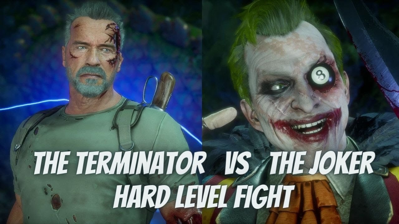 The Terminator Vs The Joker - Hard Level Fight | MK 11