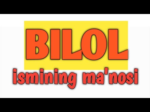 Video: Bilol to'liq ismi nima?