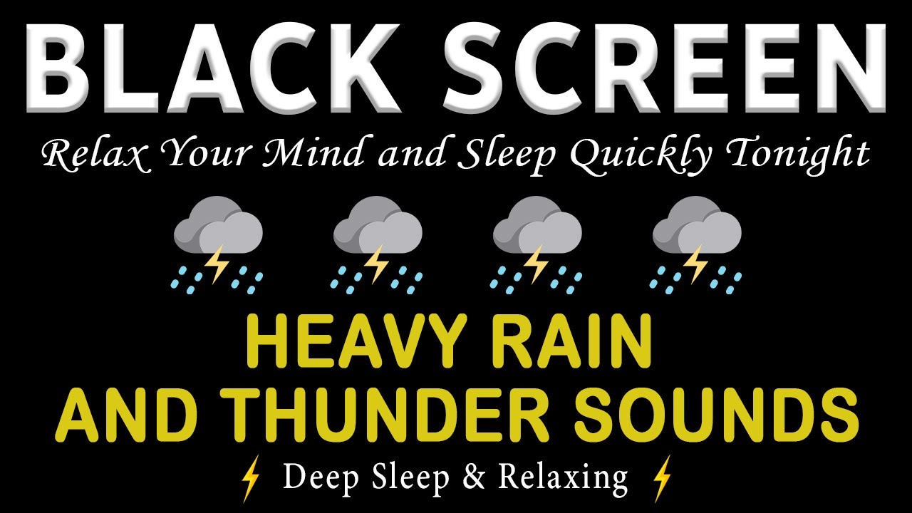 Sleep Instantly in 5 Minutes with Rainforest Thunderstorm | Heavy Rain & Non-Stop Thunder Sounds