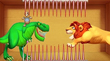 Dino Egg Buddy vs Lion Spines | Kick The Buddy 2020