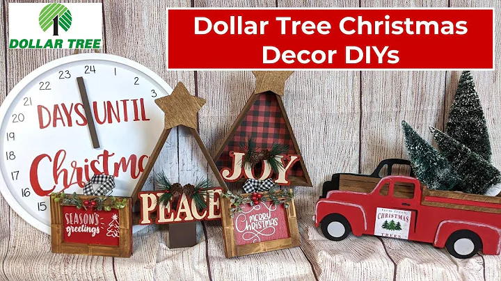 ***NEW*** DOLLAR TREE $1 CHRISTMAS FARMHOUSE HOME DECOR DIY #redtruckdecor #christmascountdown