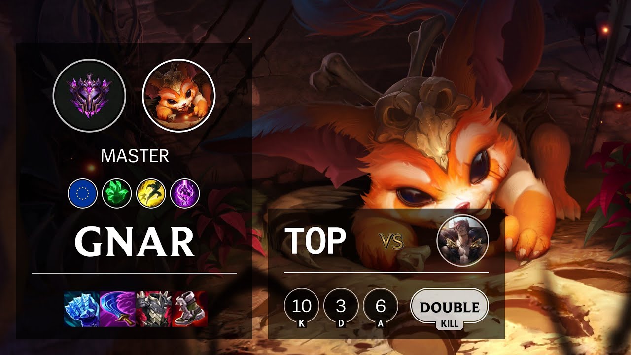 Gnar Top vs Sett - EUW Master Patch 11.12