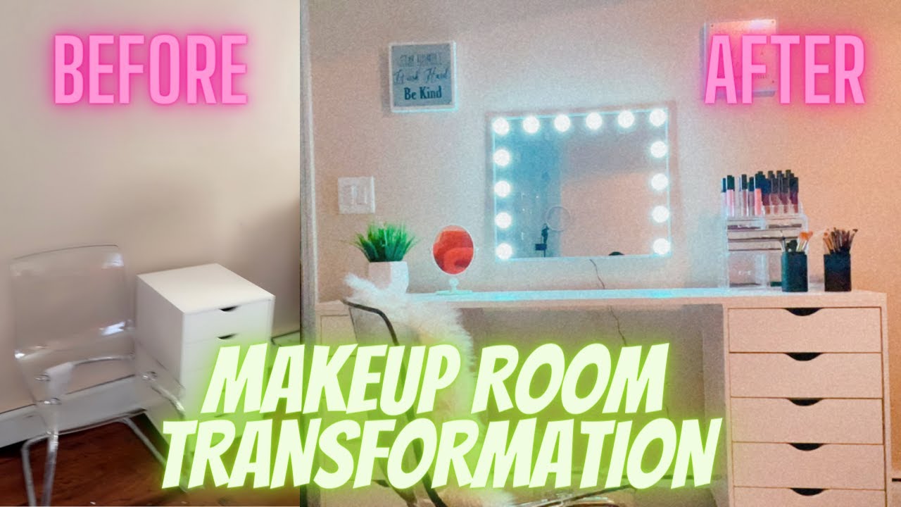 ROOM TRANSFORMATION MAKEUP ROOM/OFFICE YouTube