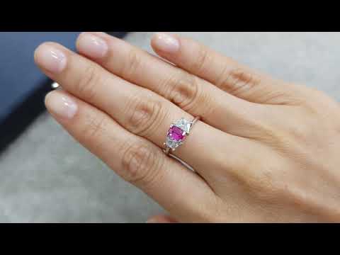 Rare Pamir unheated ruby in cushion cut 0.97 ct, Tajikistan Video  № 3