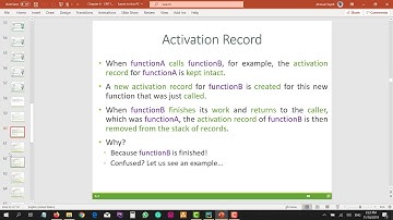 CPIT110 Chapter 6 (#75): 6.3 Calling a Function - Part 2 of 2 - Activation Record