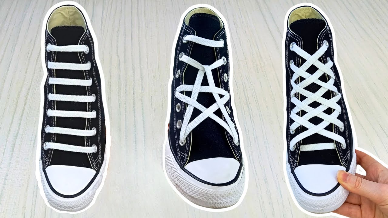 3 Converse Shoe Lacing Styles - Cool Ways To Lace Converse - YouTube