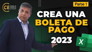 Modelo de BOLETA DE PAGO en #Excel 2023 (Parte 1)