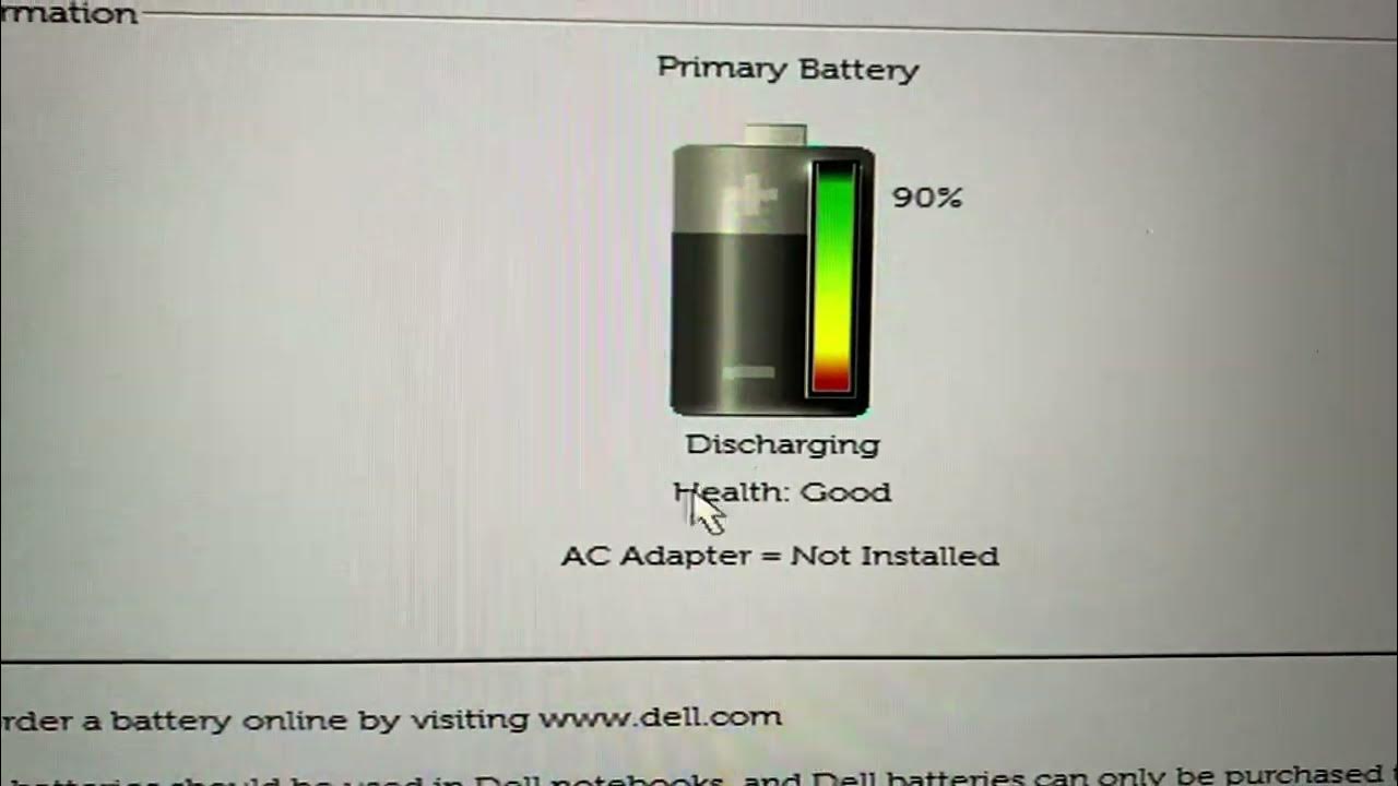 Dell battery health status check in BIOS YouTube