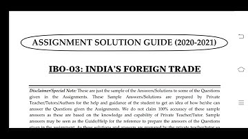IBO 03 Ignou Solved Assignment 2020-21