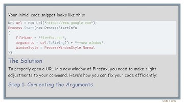 Launch a URL in a New Window of Firefox Using C#