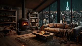 Soft Rainfall and Warm Firelight for Concentration, Reading, Working, and Peaceful Studying
