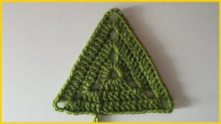картинка: Треугольник крючком. Вязание крючком для начинающих / Crochet triangle