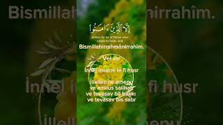 KURANA YÖNELİŞ / ASR SURESİ #ayet #kuranıkerim