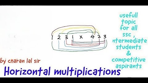 horizontal multiplication  |vedic maths | by Charan lal | VMbyC