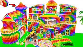 ASMR Video - How To Make Rainbow Villa Modern Has Swimming Pool From Magnet Balls