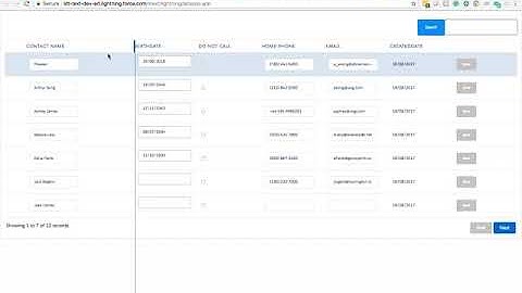 Lightning DataTable Dev Inline edit demo