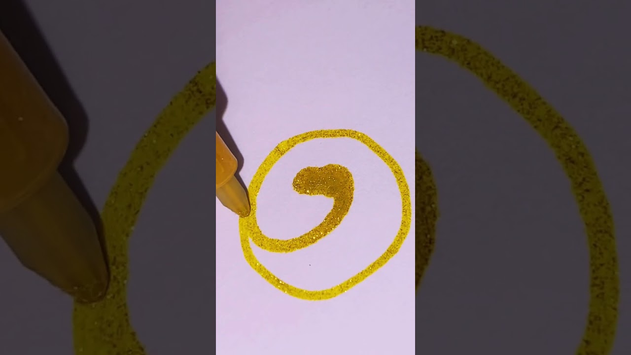 Glittery gold markers  