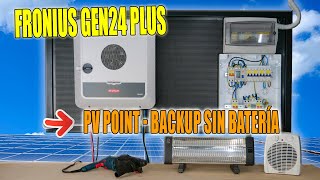 Demostración PV Point en el Fronius GEN24 Plus: Backup sin Batería