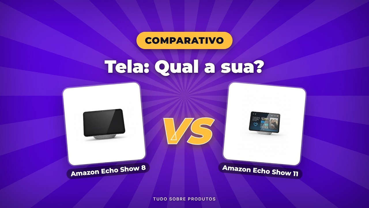 Capa: Echo Show 8 vs Echo Show 11 (2026): Qual o SMART DISPLAY IDEAL pra você?