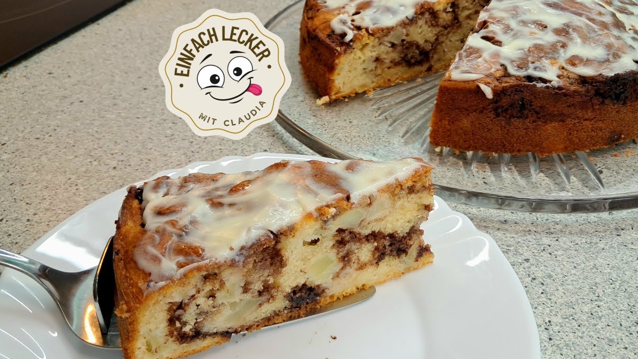 Apfel-Zimtschnecken-Kuchen 🍏🍎