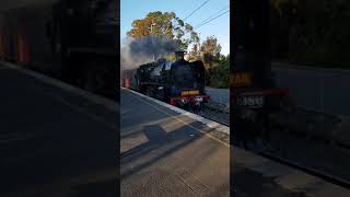 Trains, Lilydale To Ringwood Steam Train, Two Locomotives At Ringwood East Train Station