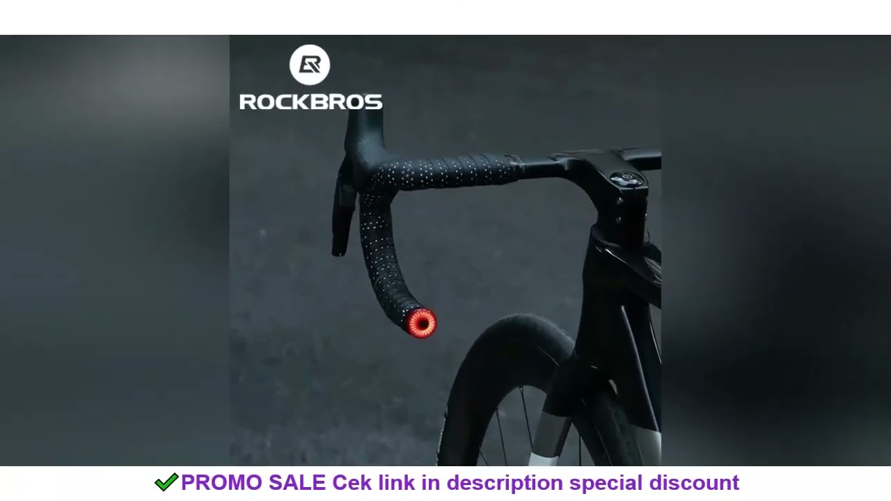 ROCKBROS Bicycle Handlebar End Lights IPX6 Bike Rear Light 5 modes Bike Lamp Intelligent Brake Senso