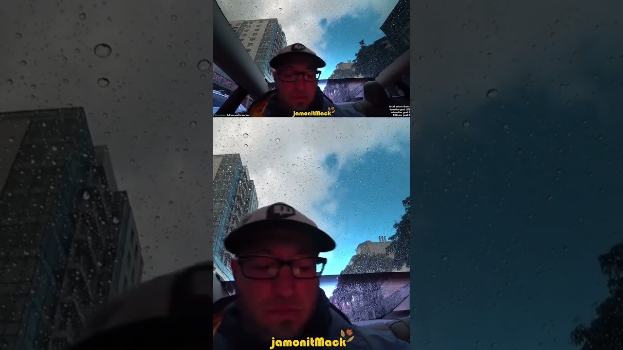 Tesla Moon Roof in the Rain | 