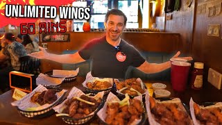 The Most INSANE All You Can Eat Wing Challenge | 1 Hour of Madness!