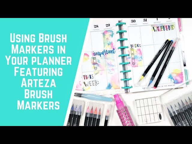 Using Brush Markers In Your Planner- Featuring Arteza Brush