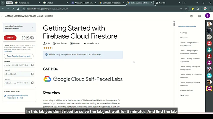 Getting Started with firebase cloud firestone || GSP1136 || google arcade game #googlearcade #arcade