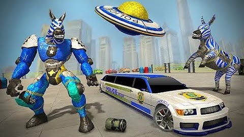 Police limo Zebra Robot 3D (Levels Mode) - Android Gameplay