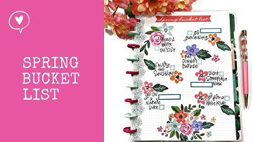 Plan With Me / Spring Bucket List / Classic Happy Planner