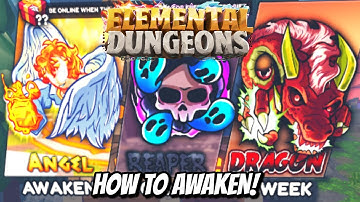 How to AWAKEN Your ELEMENT in Elemental Dungeons (roblox)