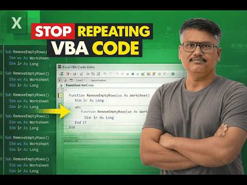 Stop Repeating VBA Code! Use This Reusable Function Trick