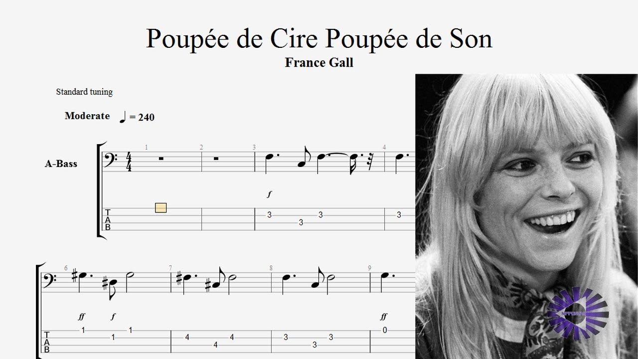 【Basse】Poupée de Cire Poupée de Son - bass tab (tablature) 譜〚France