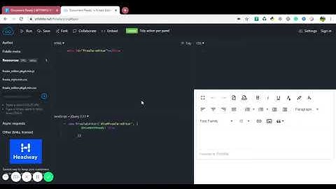 Document Ready Feature in Froala Editor V3 Example Using JSFiddle