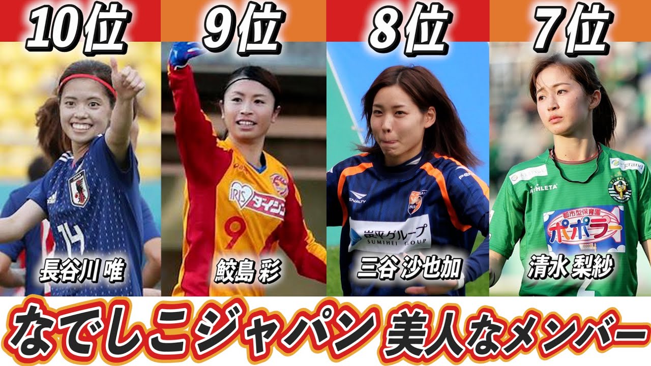 美人女子サッカー選手ランキングtop10 東京オリンピック日本代表なでしこジャパンで活躍する選手は 田中陽子 岩渕真奈 Youtube