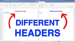 How To Make First Page Header Different In Word [ Microsoft ]