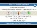 Семинар №12 "Длина свободного пробега. Явления переноса" (Гавриков А.В.)