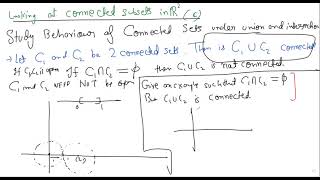 Connected sets in R^2: Behaviour of connected sets under union and intersections