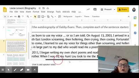Lexia Lesson: Biography - Google Slides