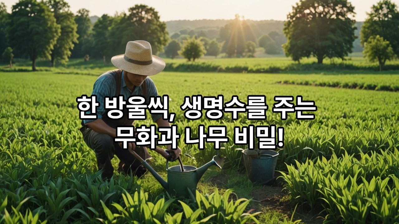 양파 마늘 시금치 밭에 볏짚 벗기고 거름 주고 물 주기